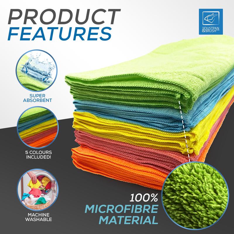 Ultimate 40x40cm Ultra-Absorbent Microfibre Cleaning Cloths Set