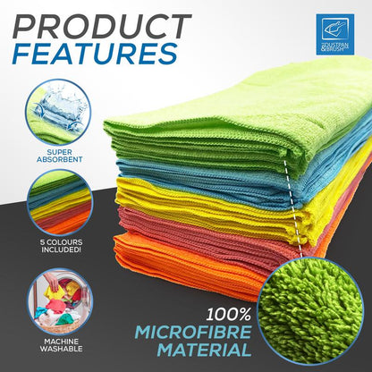 Ultimate 40x40cm Ultra-Absorbent Microfibre Cleaning Cloths Set