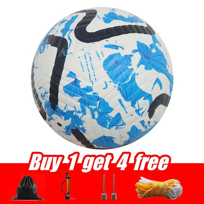 Seamless Thermal Bonded Size 5 Official Match Soccer Ball with Pump Kit