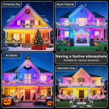 Permanent Outdoor Eave Lights Waterproof Smart Roof Lighting