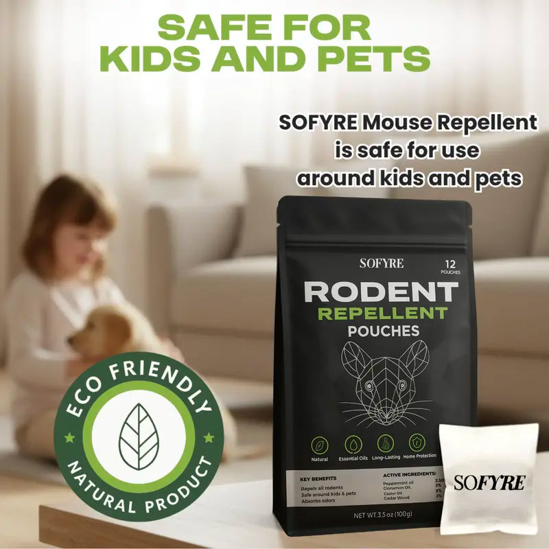 Keep Rodents Away Safely: 100% Natural Essential Oil Repellent Pouches