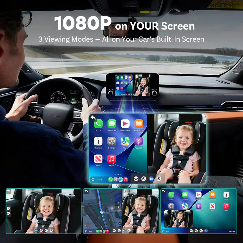 Wireless CarPlay Baby Camera – On-Dash Screen Sync For Safer Driving
