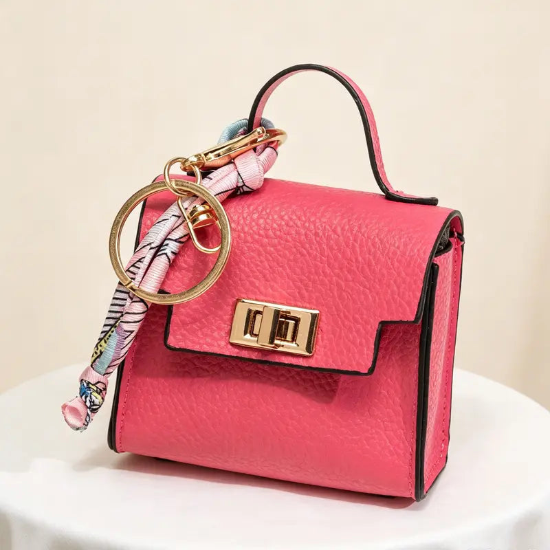 Mini Square Bag Pendant & Chic Bag Charm Keychain