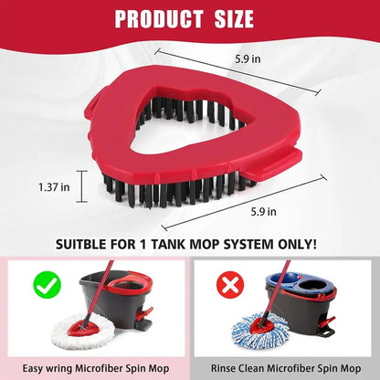 Microfiber Spin Mop Refills & Base Scrub Brush Set