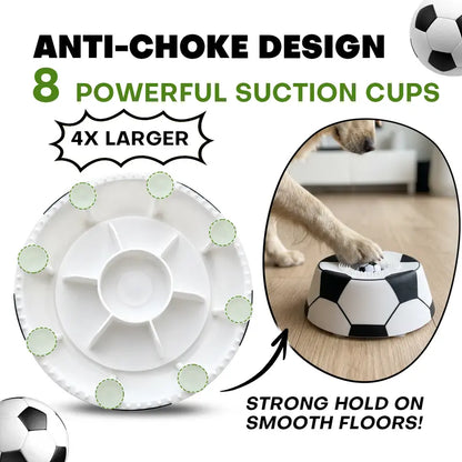 Interactive Soccer Dog Lick Bowl Slow Feeder For Anxiety Relief