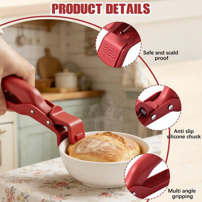Multi-Functional Plate Gripper – Heavy-Duty Silicone Waves For Instant Anti-Scald Protection