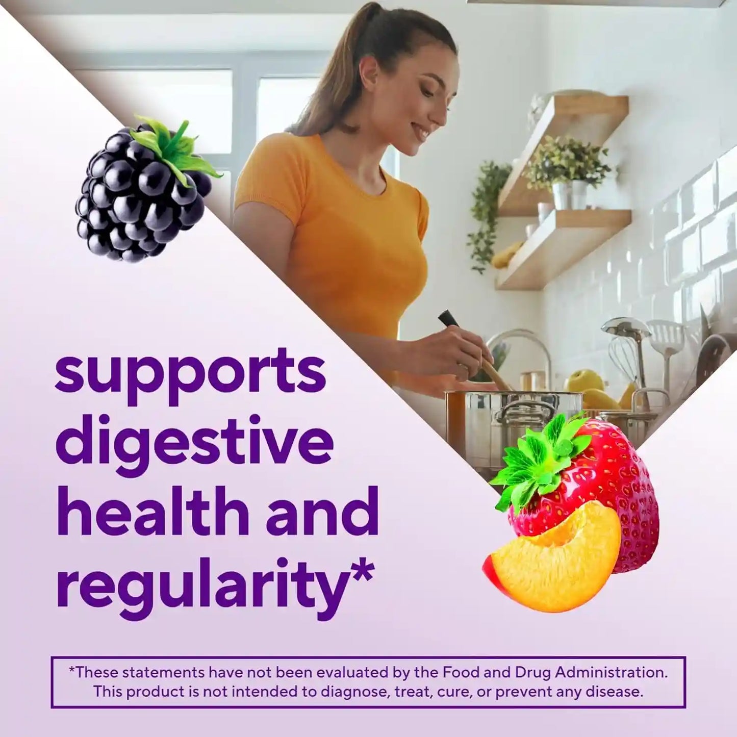 Gentle Sugar-Free Prebiotic Fiber Gummies for Effortless Daily Digestion and Peak Gut Wellness