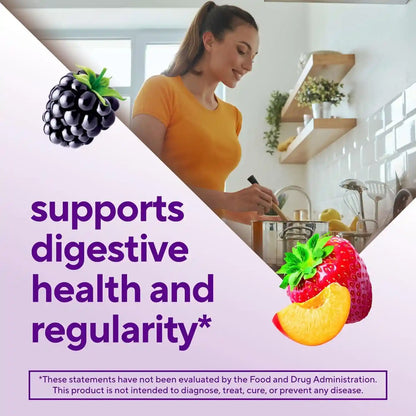 Gentle Sugar-Free Prebiotic Fiber Gummies for Effortless Daily Digestion and Peak Gut Wellness