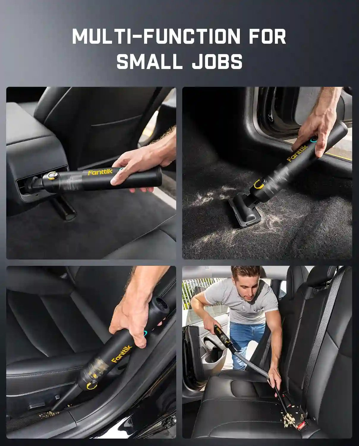 Handheld Cordless Vacuum – 19,000Pa Hurricane Suction For Instant Car & Home Deep Cleaning