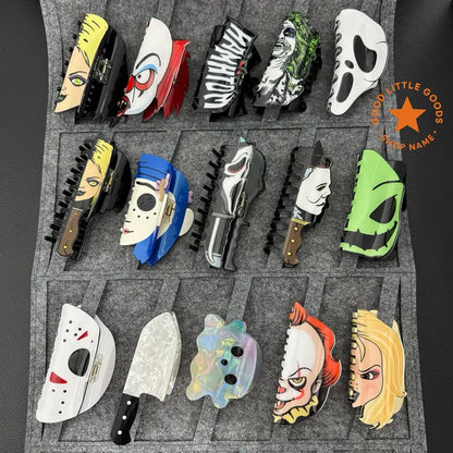 Bold Double-Sided Horror Character Claw Clips for Secure, Non-Slip Daily Styling