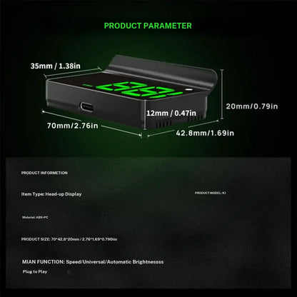 Digital Car GPS Speedometer HUD with Screen Hood