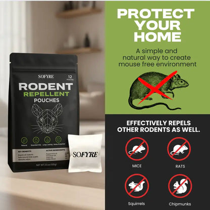 Keep Rodents Away Safely: 100% Natural Essential Oil Repellent Pouches