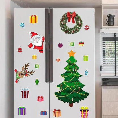 DIY Christmas Refrigerator Magnets Set for Festive Home Holiday Decor