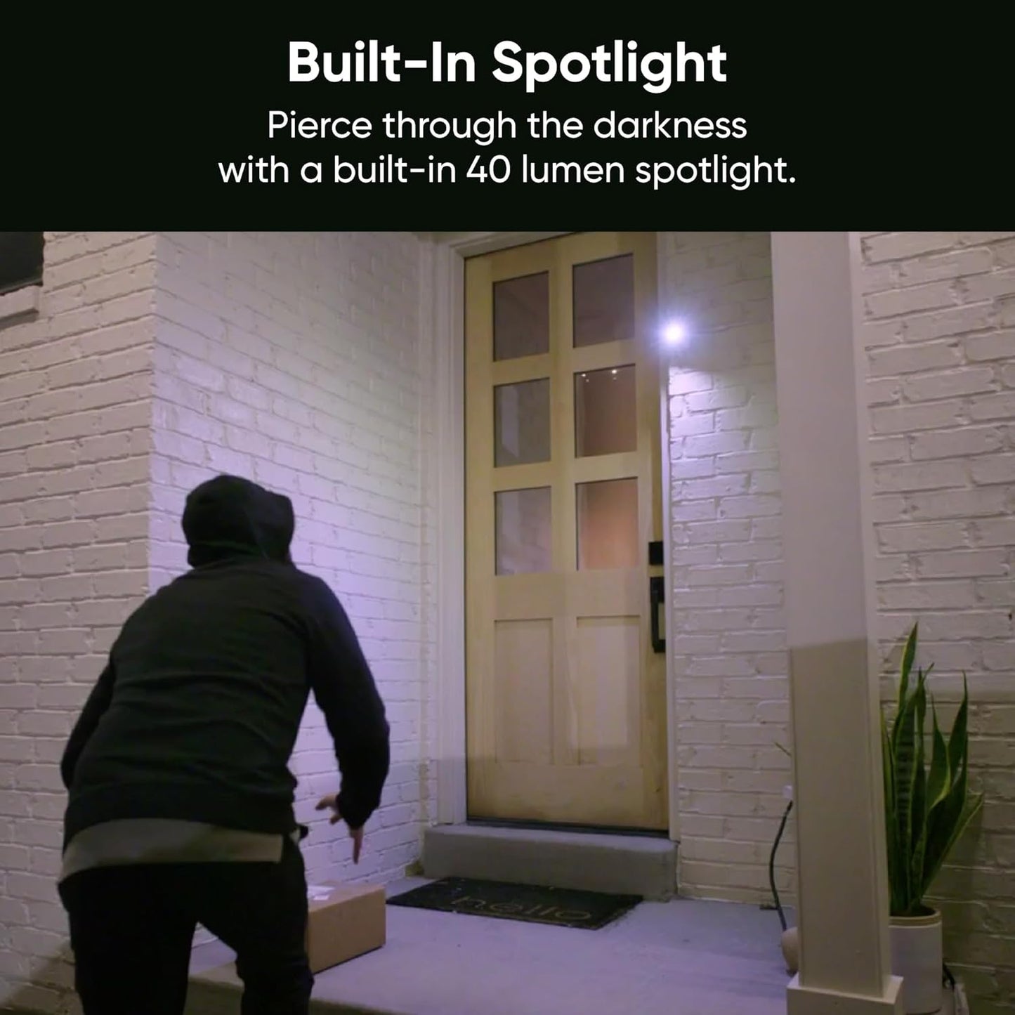 24/7 Live 1080p Smart Security Camera with Color Night Vision & Instant Spotlight