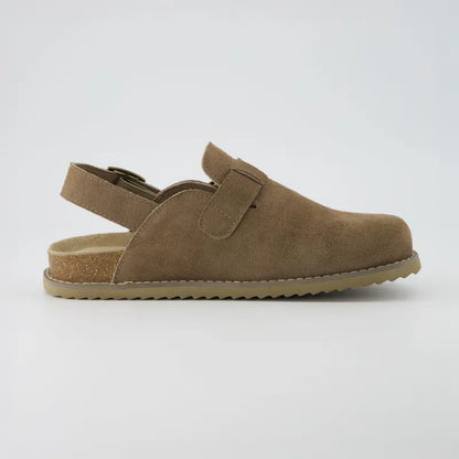 Ultimate Comfort Genuine Suede Slingback Clogs with Memory Foam