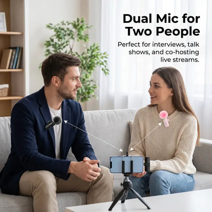 Crystal-Clear Wireless Audio for Every Video – Plug & Play Mini Lavalier Microphone