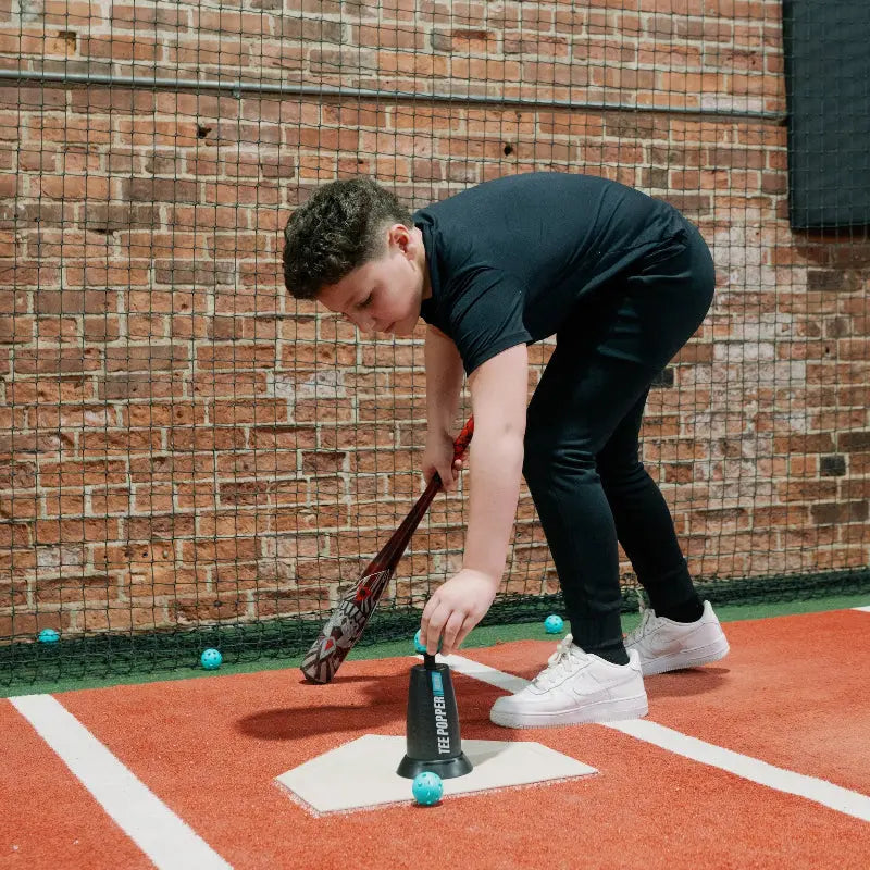 Portable Mini Baseball Tee Popper Hitting Trainer Bundle