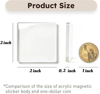 Crystal-Clear Acrylic Magnetic Photo Frames
