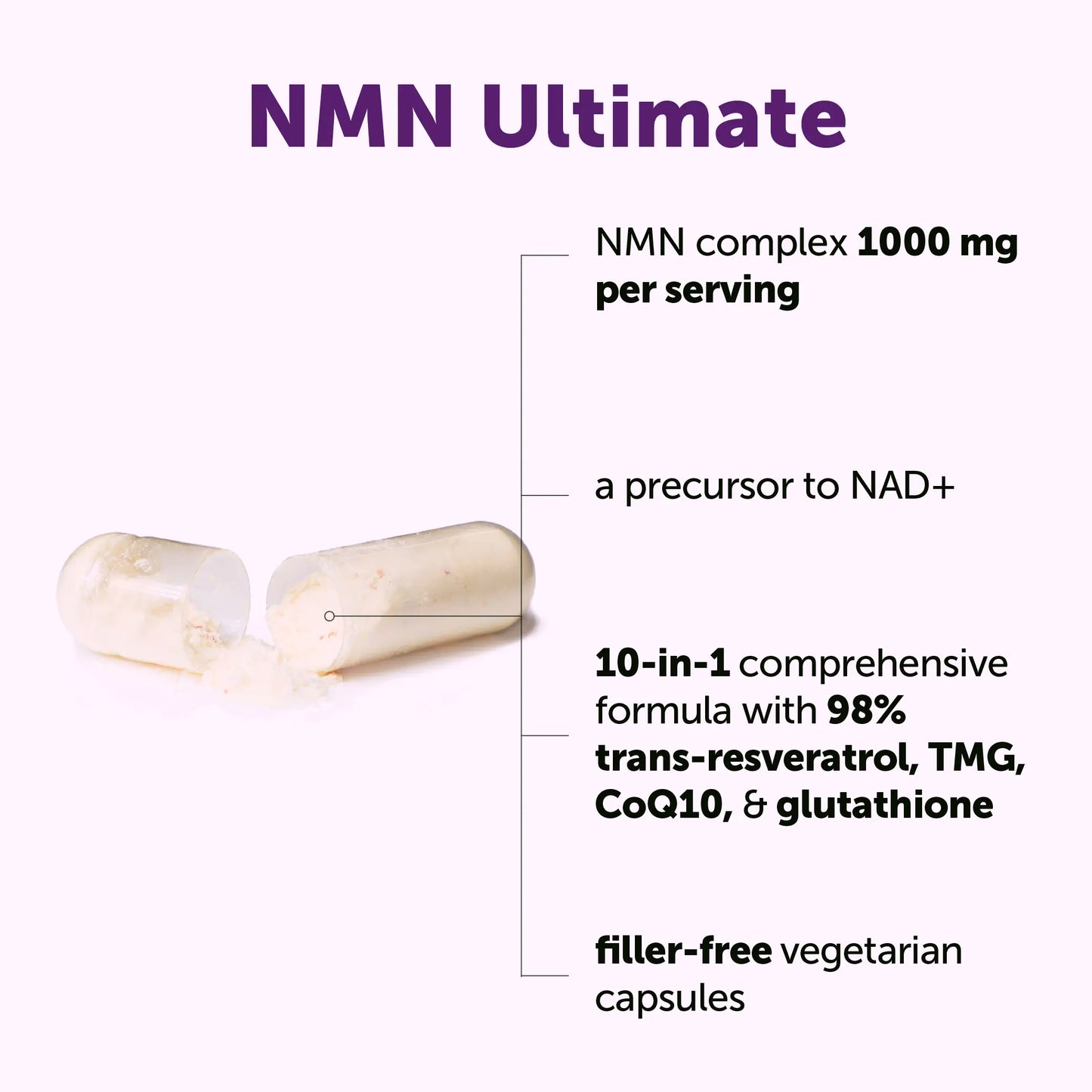 Ultimate 10-in-1 NAD+ Precursor – 1000mg Cell Renewal Complex