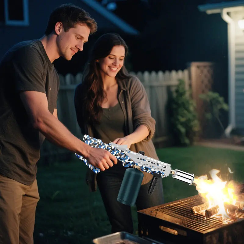 Propane Torch Flamethrower – Adjustable Blow Torch for BBQ & Campfires(Tank Not Included)