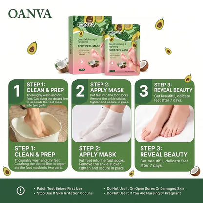 Deep Exfoliating Foot Peel Mask for Soft Baby-Smooth Feet