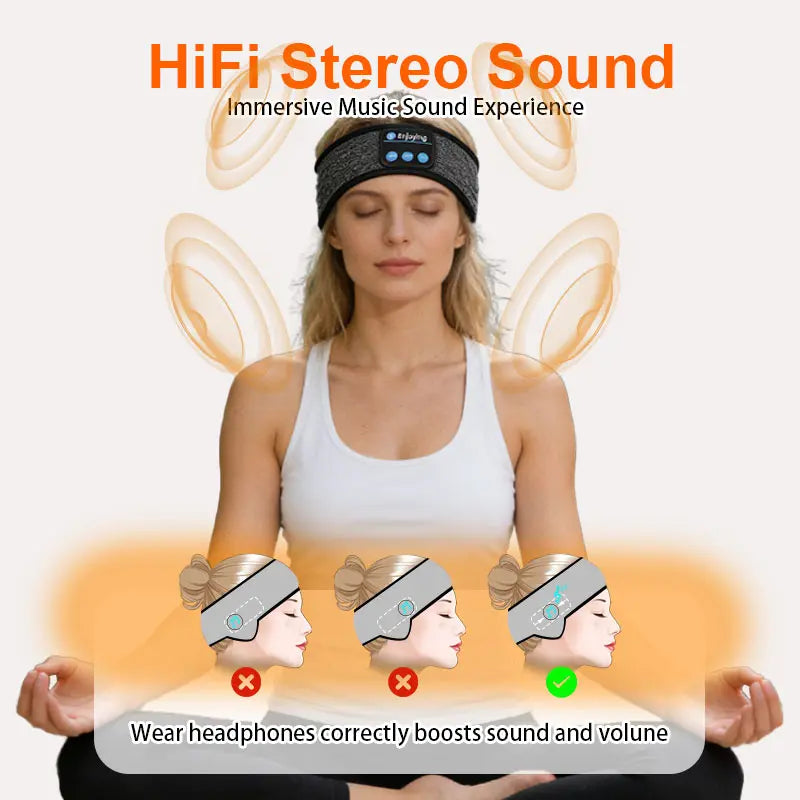 Bluetooth Sleep Headphones Breathable Headband For Side Sleepers