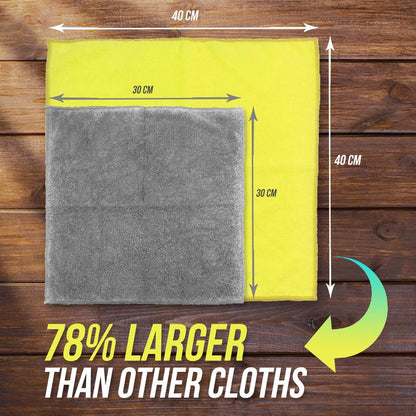 Ultimate 40x40cm Ultra-Absorbent Microfibre Cleaning Cloths Set