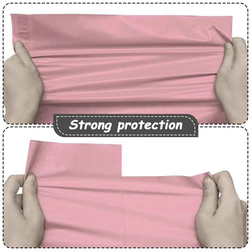Waterproof Tear-Resistant Pink Poly Mailers Self Sealing