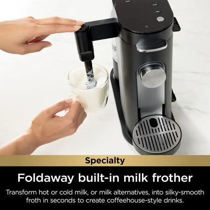Single-Serve Pods & Grounds Specialty Coffee Maker with Milk Frother