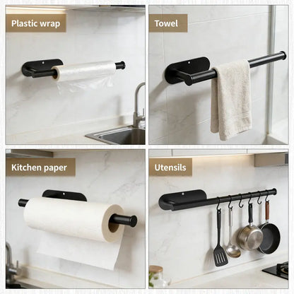 Adhesive Under Cabinet Paper Towel Holder for Storage