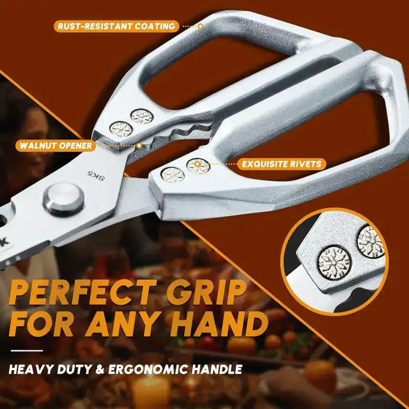 Kitchen Shears – Japanese Razor-Sharp Edge For Effortless Bone Cutting