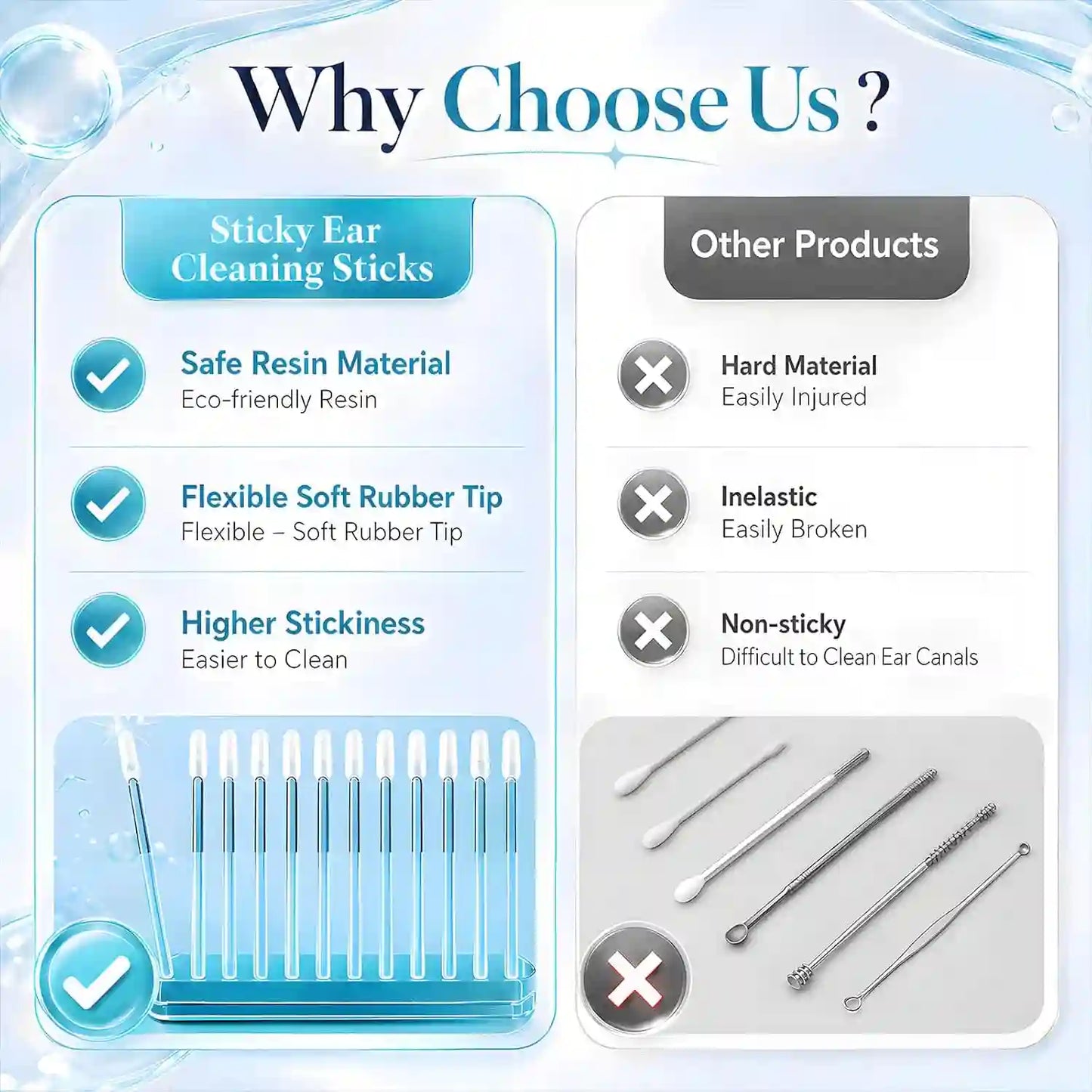 Sticky Ear Cleaning Stick for Gentle Earwax Removal and Clearer Hearing Comfort