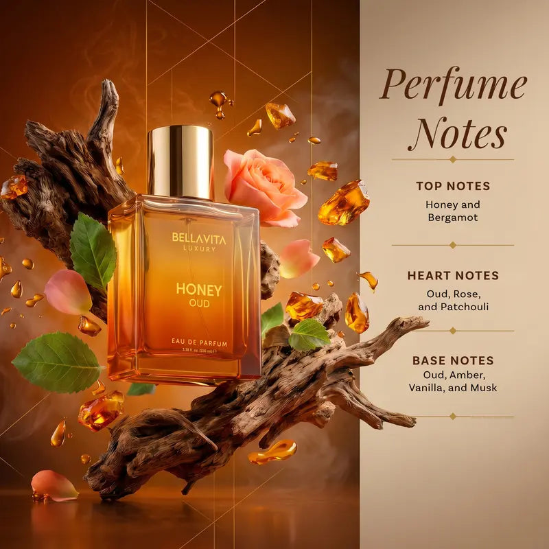 Honey Oud Eau De Parfum – Sweet Honey & Warm Amber Oud For All-Day Unforgettable Impression