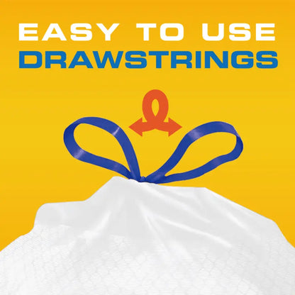 13 Gallon Drawstring Trash Bags With Lemon Mint Scent