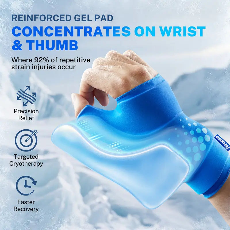 Instant Ice Compression Ice Sleeve for Wrist & Thumb Relief From Arthritis and Tendonitis