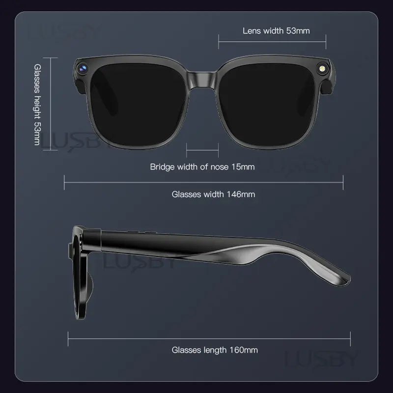 Smart AI Camera Glasses – 4K POV Recording With Translation, Voice AI & Object Recognition