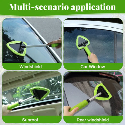 Windshield Cleaning Wand – 180° Pivoting Extendable Handle For Crystal-Clear Safety