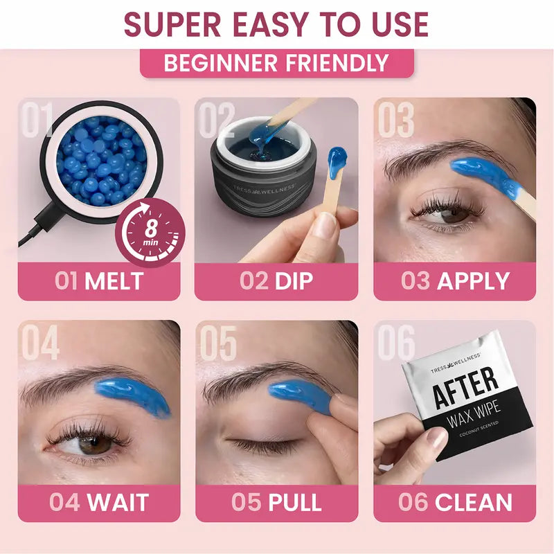 On-The-Go Facial Wax Kit For Painless & Smooth Touch-Ups