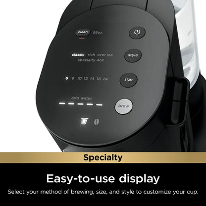 Single-Serve Pods & Grounds Specialty Coffee Maker with Milk Frother
