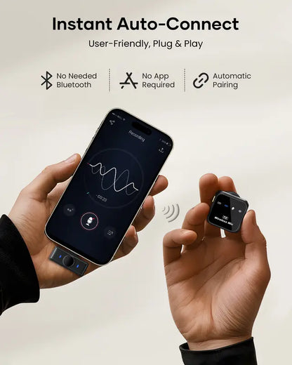 Studio-Quality Wireless Lavalier Microphone with Charging Case