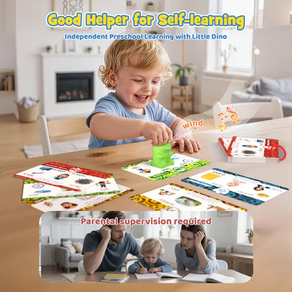 Master 592 Words Fast with Interactive Dinosaur Scanner & Real-Object Learning Stickers