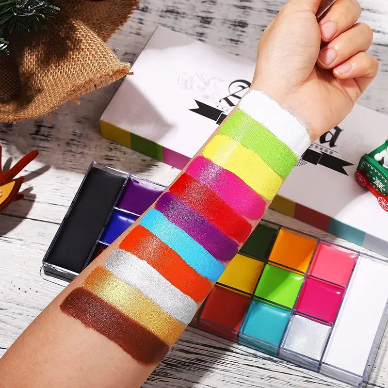 Safe 20-Color Face & Body Paint Palette