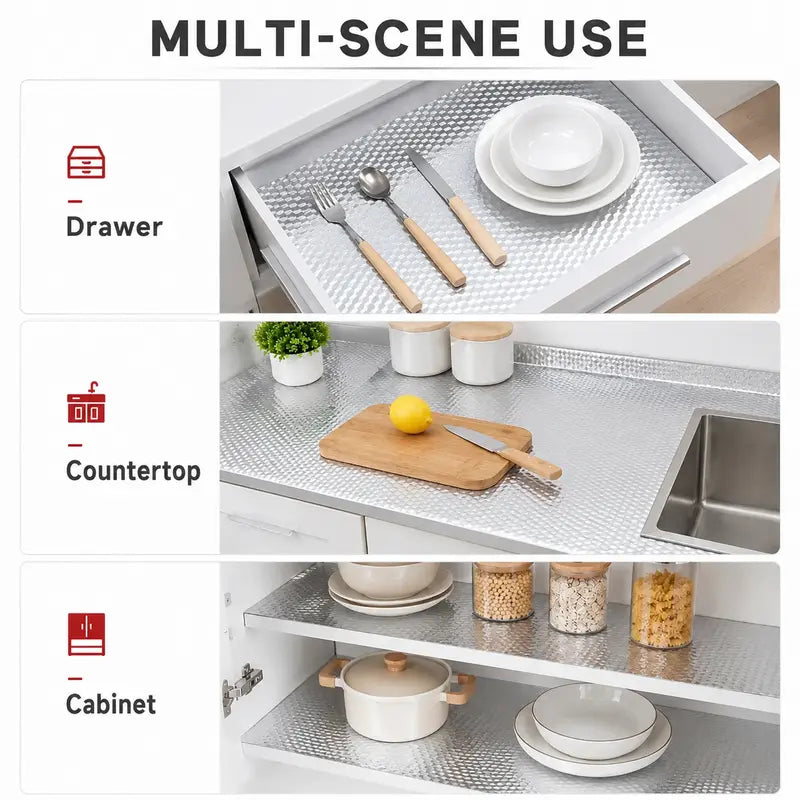 Self-Adhesive Oil-Proof & Heat-Resistant Aluminum Foil Kitchen Wall Sticker | Buy 1 Get 1 Free