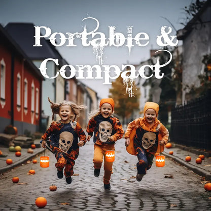 Collapsible Pop Up Halloween Pumpkin Lanterns With Lanyard