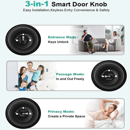 Smart Door Knob – 0.3s Biometric Fingerprint Access For Keyless Instant Home Security