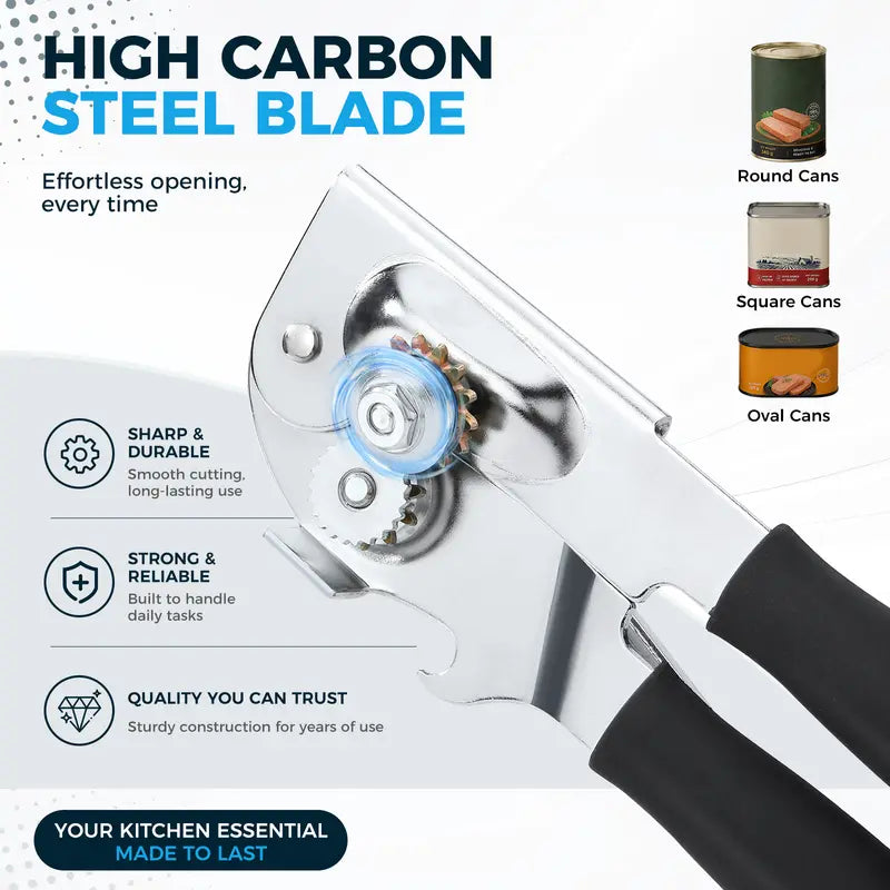 Heavy-Duty Manual Can Opener for Zero Strain