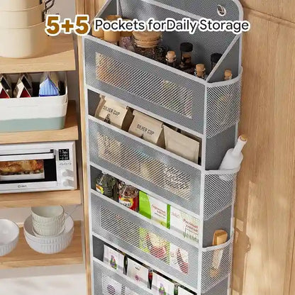 Over-The-Door Organizer – 6-Tier Anti-Tilt Design For 44 lb Heavy-Duty Storage