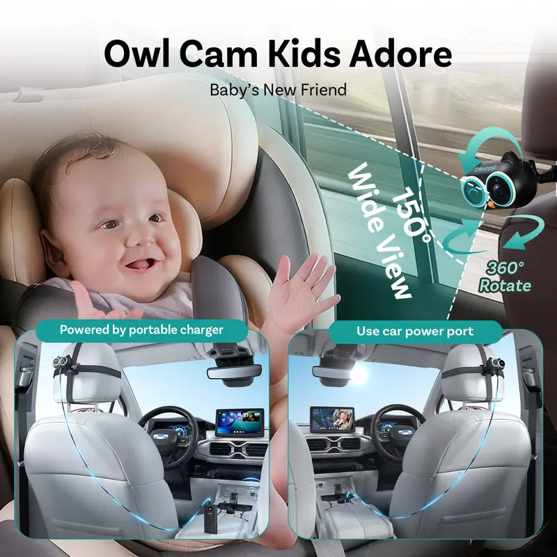 Wireless CarPlay Baby Camera – On-Dash Screen Sync For Safer Driving