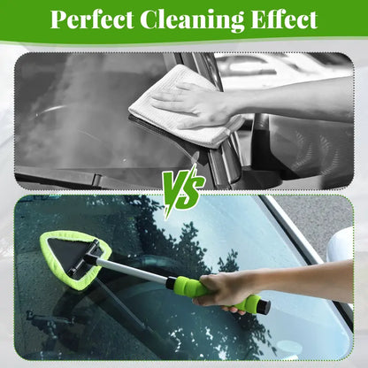 Windshield Cleaning Wand – 180° Pivoting Extendable Handle For Crystal-Clear Safety