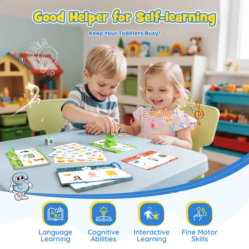 Master 592 Words Fast with Interactive Dinosaur Scanner & Real-Object Learning Stickers